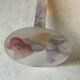 Vintage Frosted Glass Soliflore Vase with Decoration