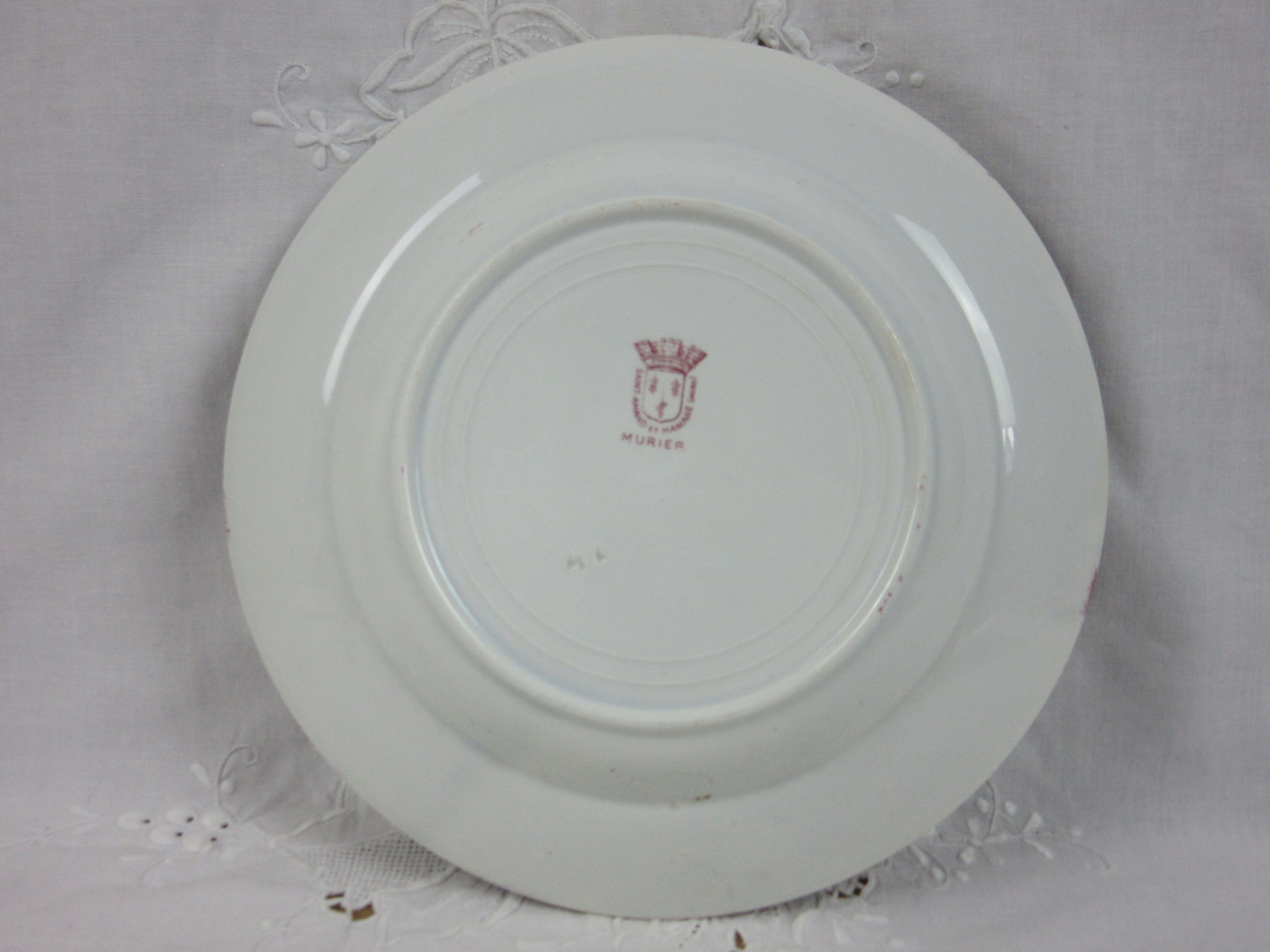 Set of 4 hollow plates model Murier Saint Amand and Hamage