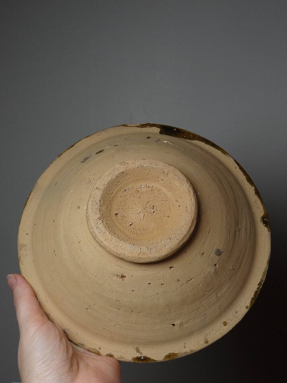 Small ceramic bowl, clay, vintage artisan style Tamegroute.