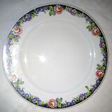 Sarreguemines Digoin dessert plates, floral pattern