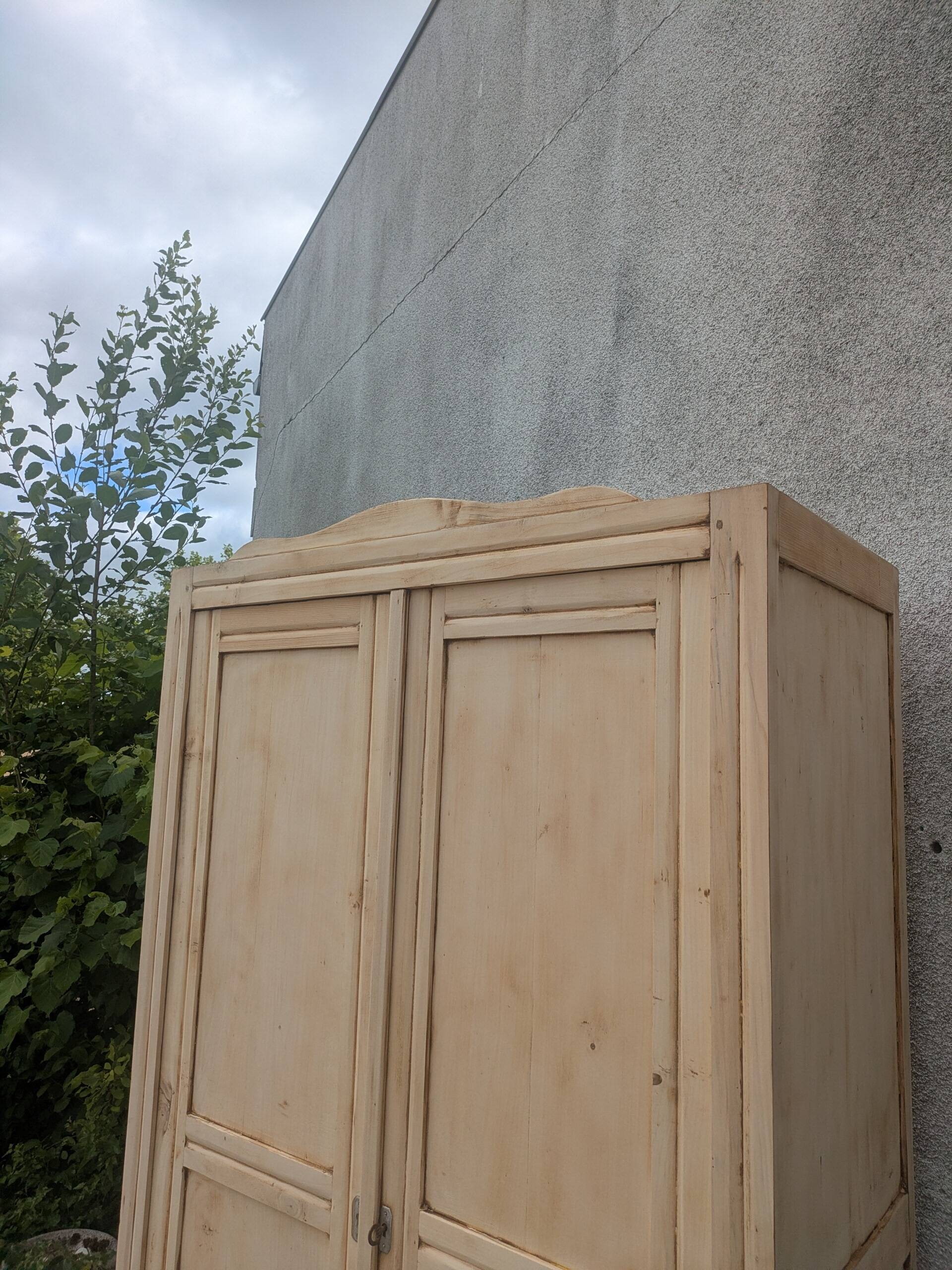 Natural wood cabinet