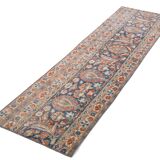 2x7 Navy Blue & Red Persian Runner Rug, 60x208Cm