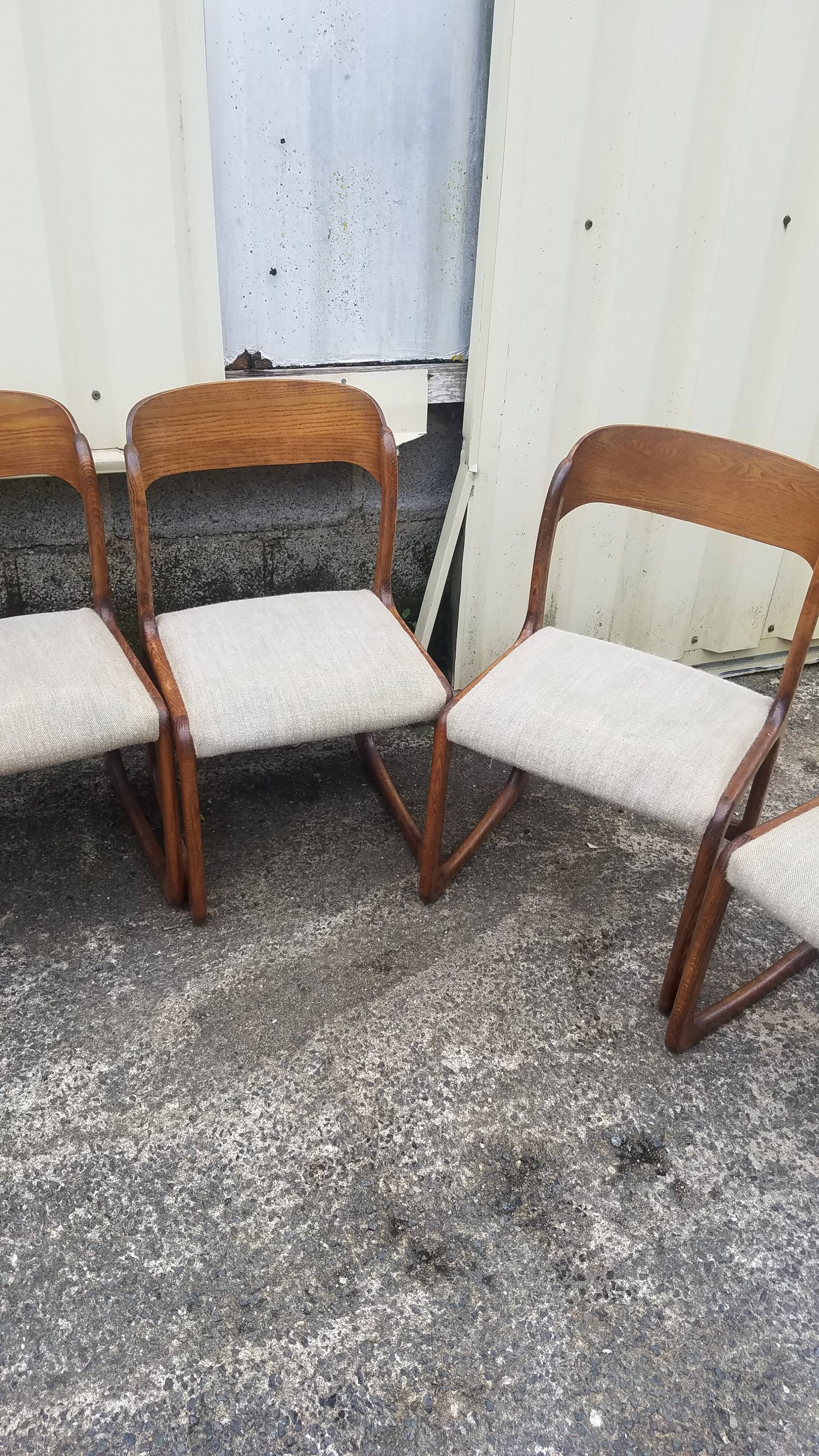 6 vintage Baumann sleigh chairs