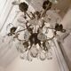 Old cage chandelier. Bronze and tassels. 6 arms of lights.