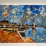 Tableau ancien, Marine, signée XX siècle