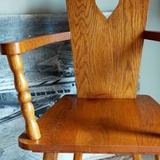 Art-popular armchair 50s in solid wood