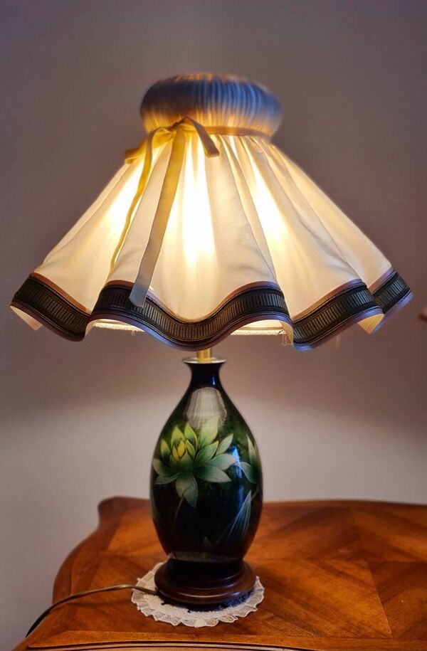 Lampe verte signée Louis Drimmer