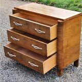 Art Deco chest of drawers from the 30s-40s in walnut 3 drawers