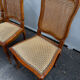 Set of 6 chairs in Louis XV style - carved wood and caning