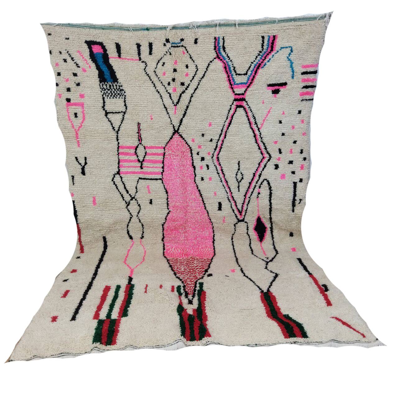 Handmade wool Berber rug 300 X 195 CM