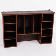 Wall-hung bookcase - hand-polished mahogany - shelf sections - 1890s