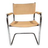 Fauteuil cantilever en cuir