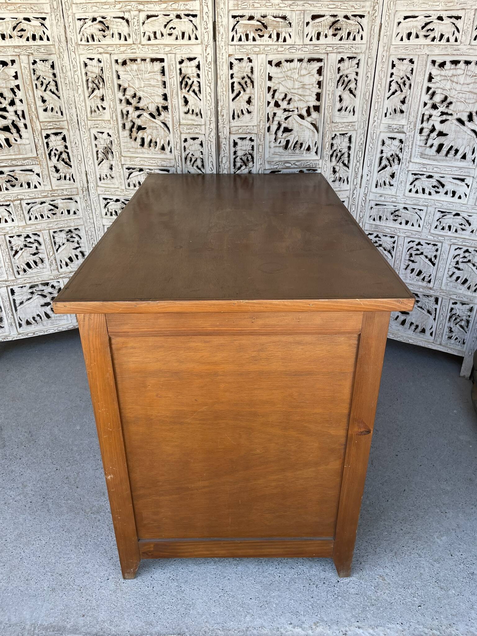 Vintage Desk 1960 / 1970 in Wood with 5 Drawers