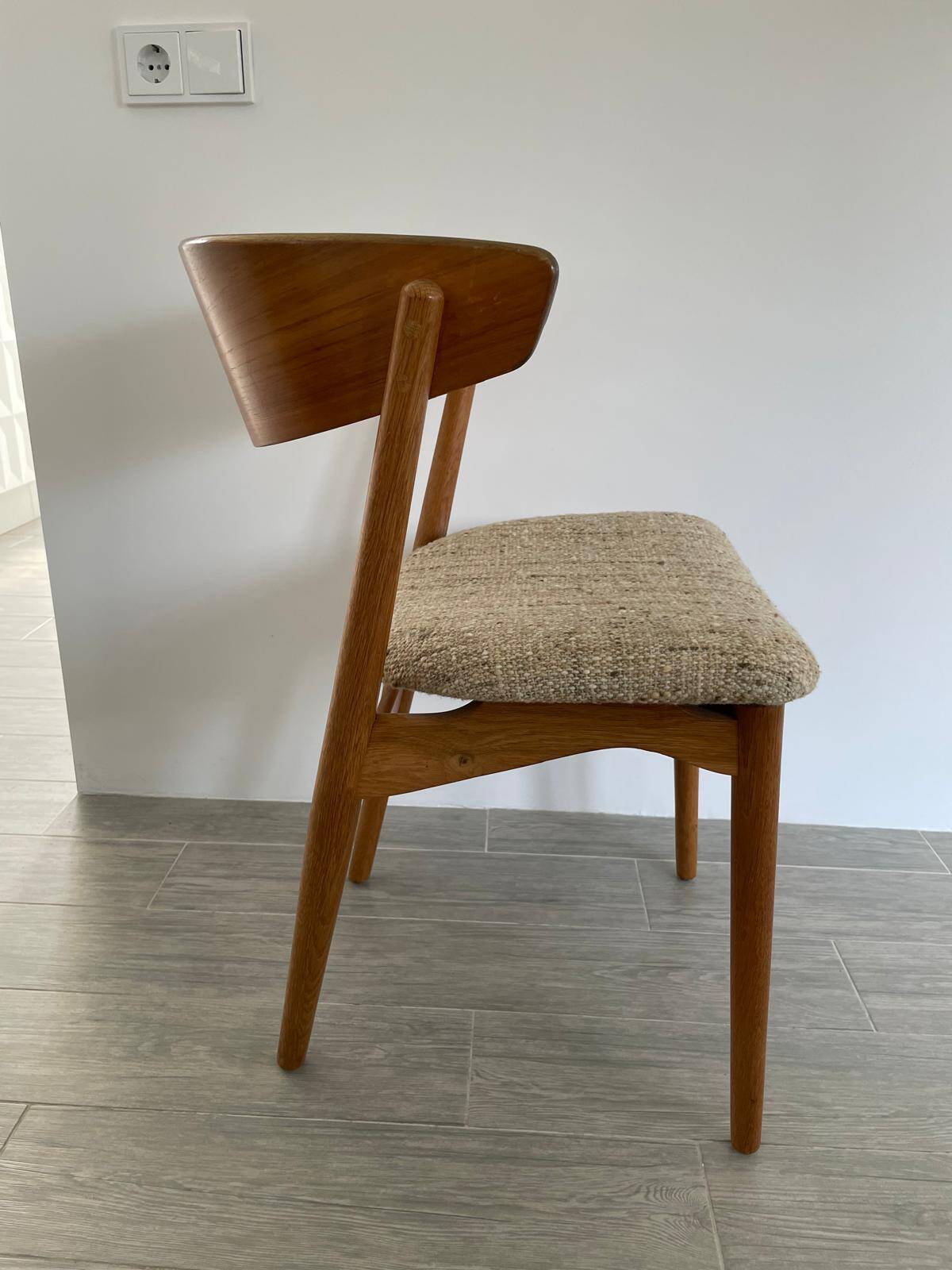 4 Helge Sibast dining chairs model 7, 1953