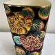 Grand Vase Vallauris Décor Floral peint à la main H 30 cm
