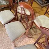 Set of 6 cherry wood chairs