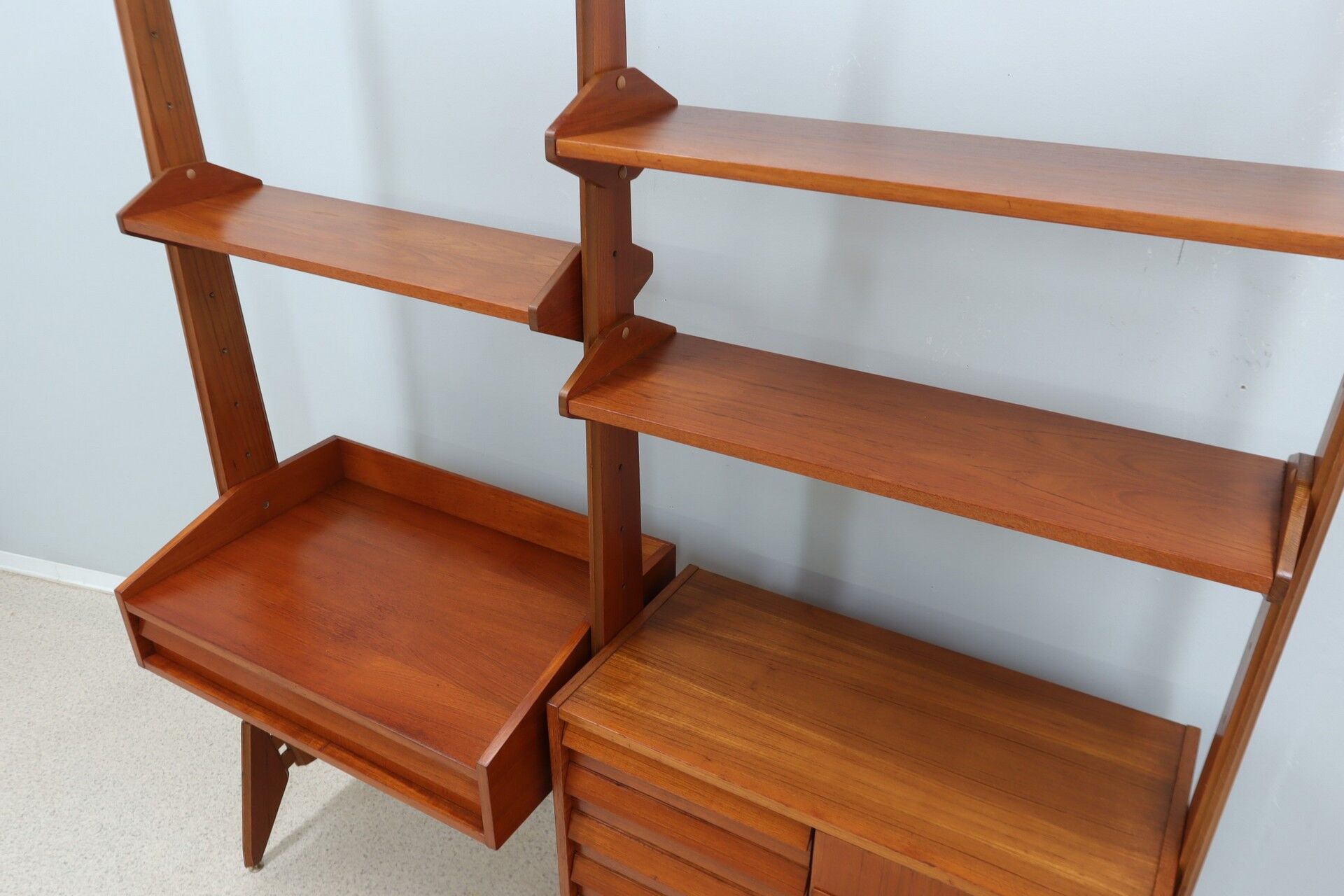 Mid century teak bookcase av arredamenti 1960s