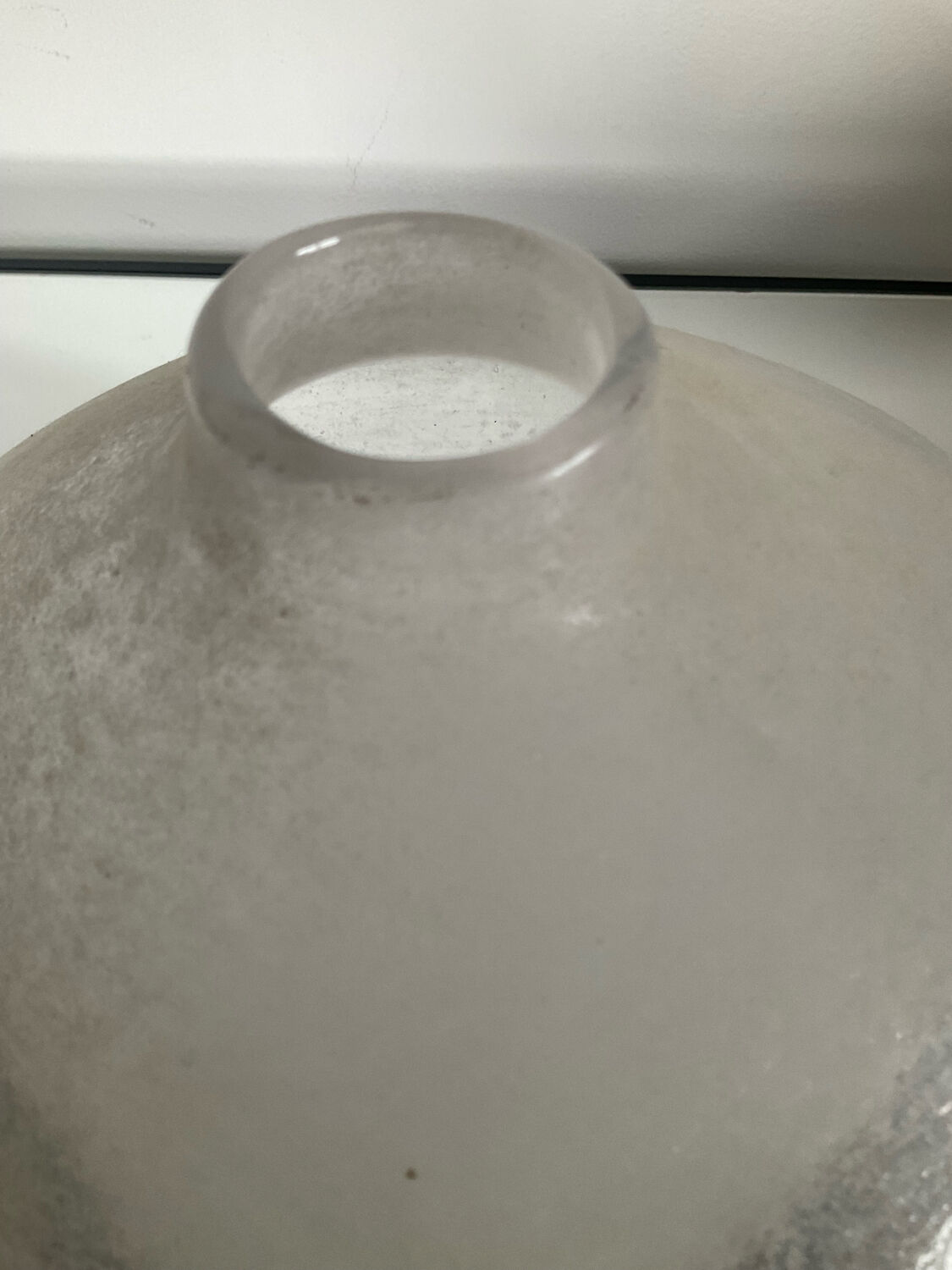 Trio of vintage Biot vases in bubbled glass paste