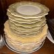 Set of 8 dessert plates in earthenware - the red cedar