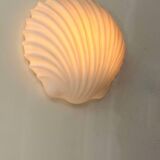 Applique vintage coquillage, opaline, Limburg Allemagne 1960