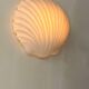 Vintage shell wall lamp, opaline, Limburg Germany 1960