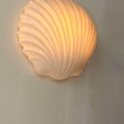 Applique vintage coquillage, opaline, Limburg Allemagne 1960