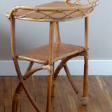 Rattan and bamboo 70's bedside