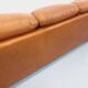 Vintage cognac camel leather canapé from the 1970s.