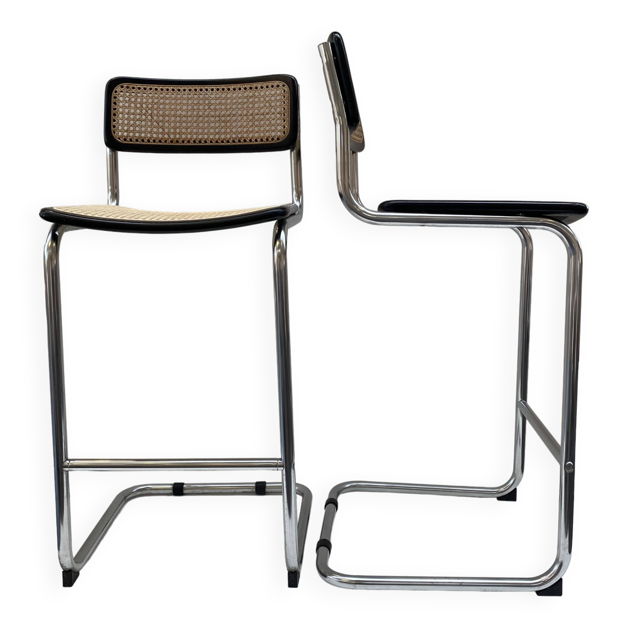 Pair of Marcel Breuer high bar chairs