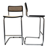 Pair of Marcel Breuer high bar chairs