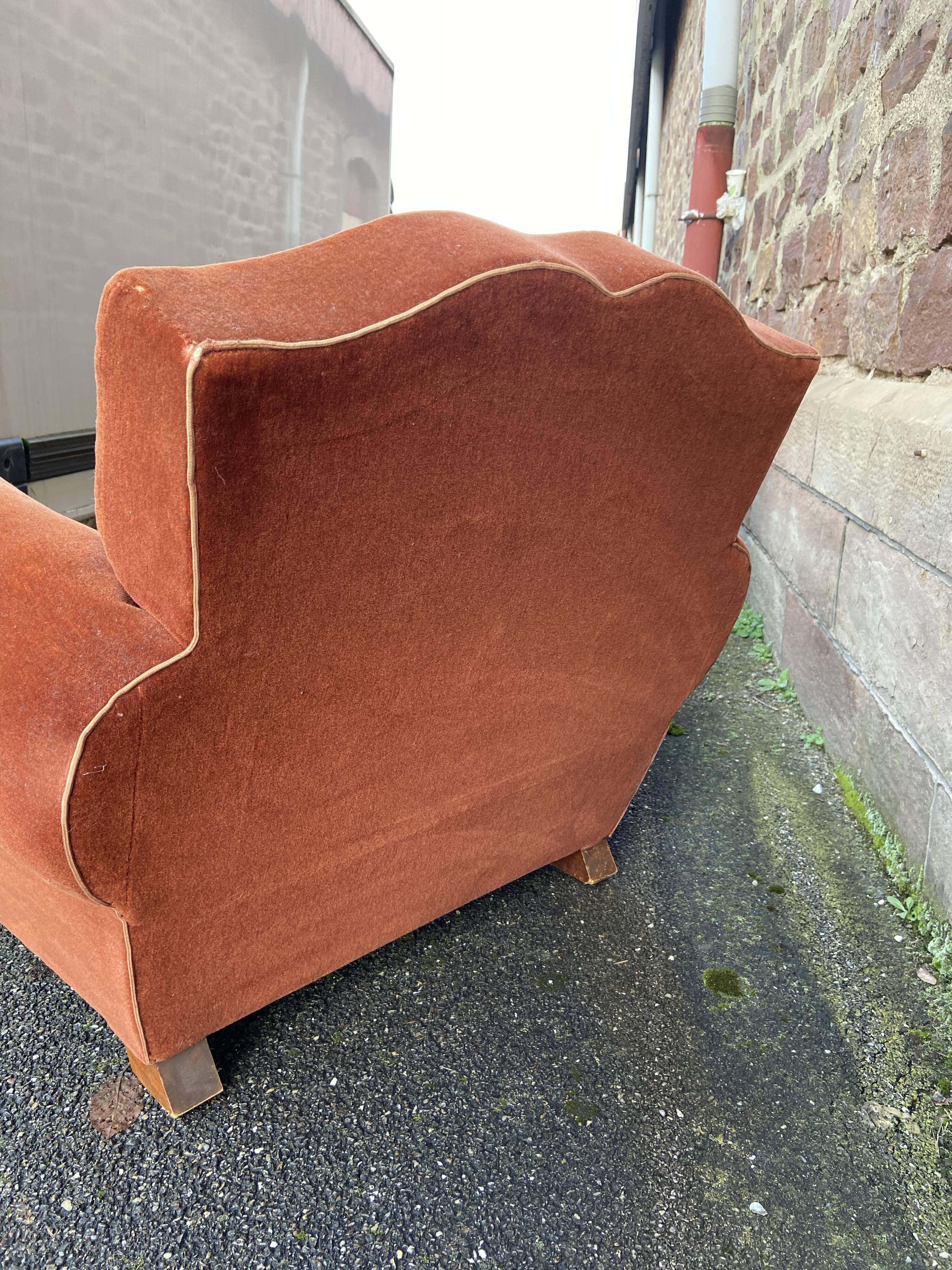 Paire de fauteuils club Art déco 1950