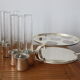 Vials and silver-plated vodka servant