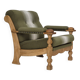 Fauteuil danois en laine et chêne massif, 1970