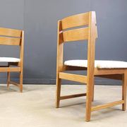 Set of 6 brutalist dining chairs, 1970s