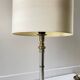 Lampe années 70 abat jour effet bois