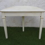 Console demi-lune tripode  bois peint massif tripode excellent etat