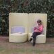 Pair of armchairs back high Shuffle design