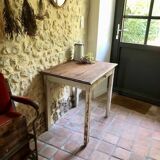 Antique wooden farmhouse table