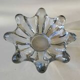 Large pocket organic floral shape/Corolla/Starry. Art Vannes France unsigned. Crystal.