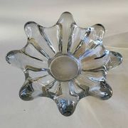 Large pocket organic floral shape/Corolla/Starry. Art Vannes France unsigned. Crystal.