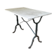 Godin bistro table in wrought iron and grey ☐ marble 100 x 60 cm