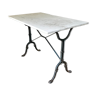 Godin bistro table in wrought iron and grey ☐ marble 100 x 60 cm