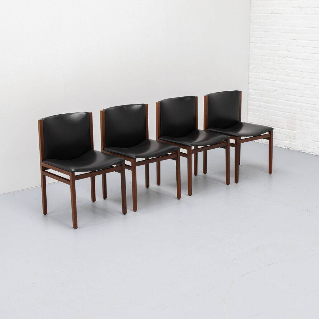 Italian Dining chair set by Tito Agnoli