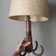 Bamboo rattan bedside lamp, Scandinavian country style
