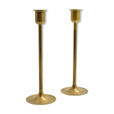 Paire de bougeoirs tulipe vintage