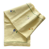 Antique hand-embroidered tablecloth - 10 place settings - 165x200 cm - Linen