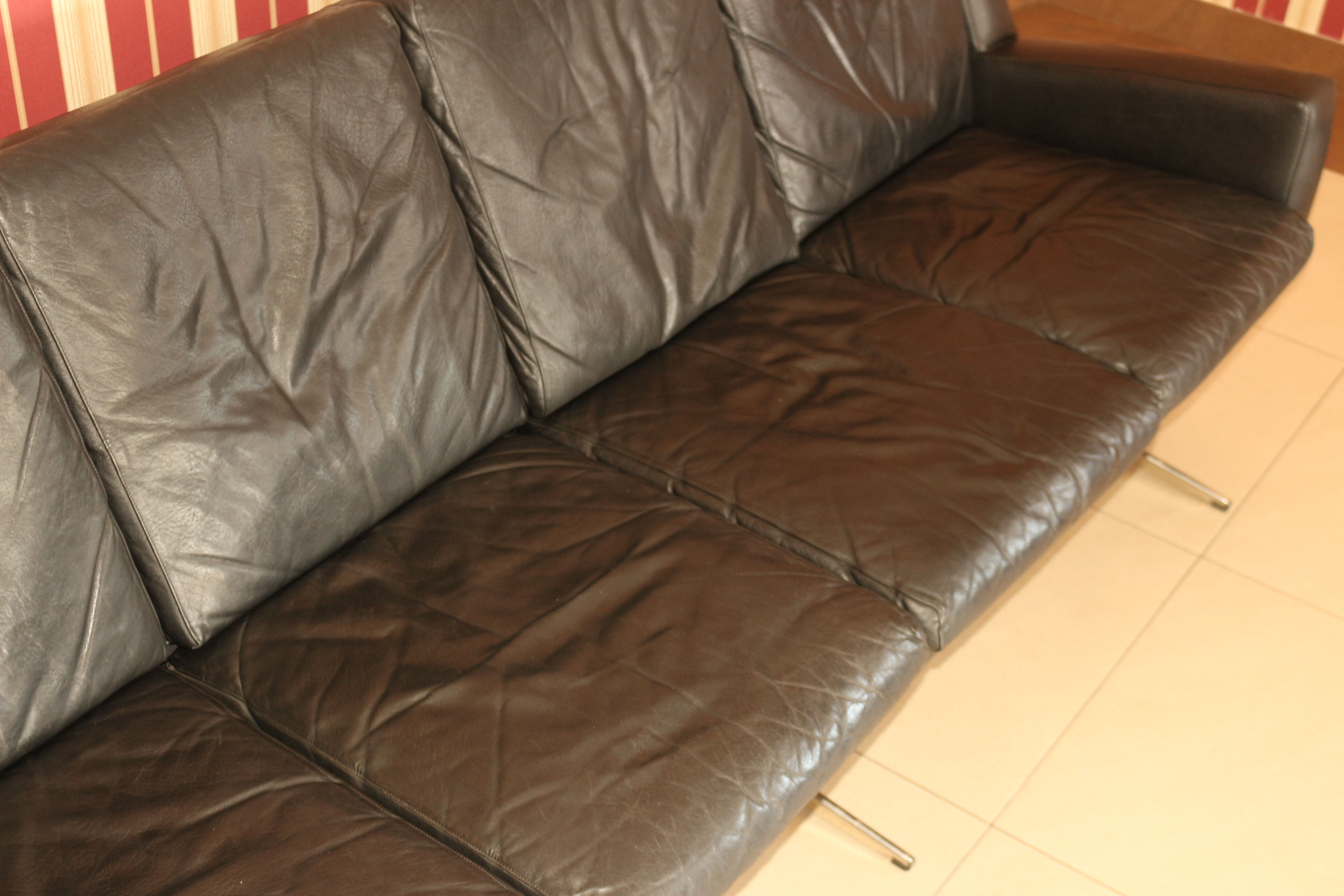 Mid-century danish leather sofa from Skjold Sørensen, 1960s