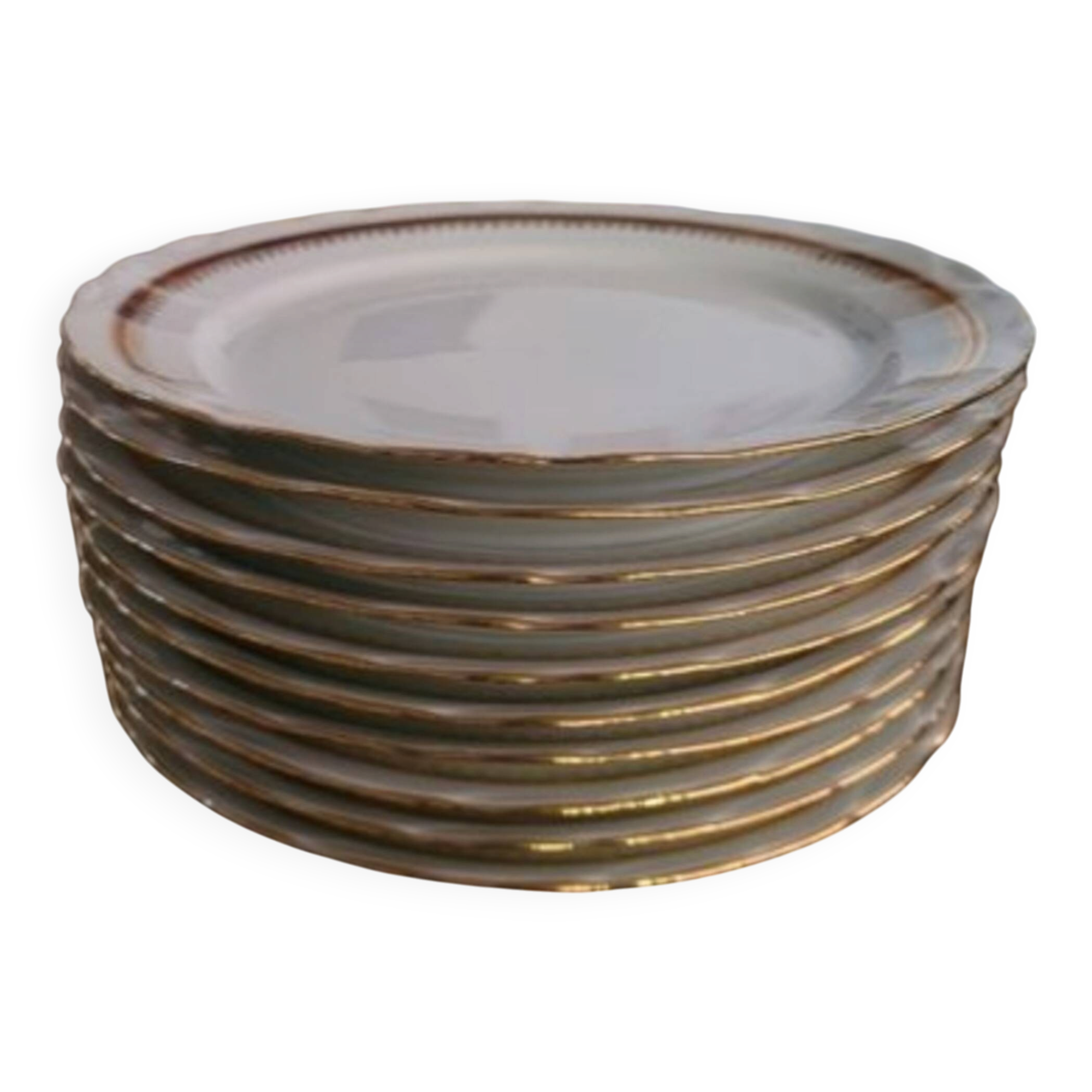 10 porcelain plates Masse & Surget - 1957