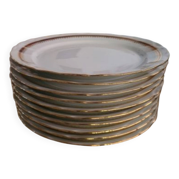 10 assiettes en porcelaine Masse & Surget - 1957