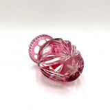 Crystal pink vase, Poland, 1960s